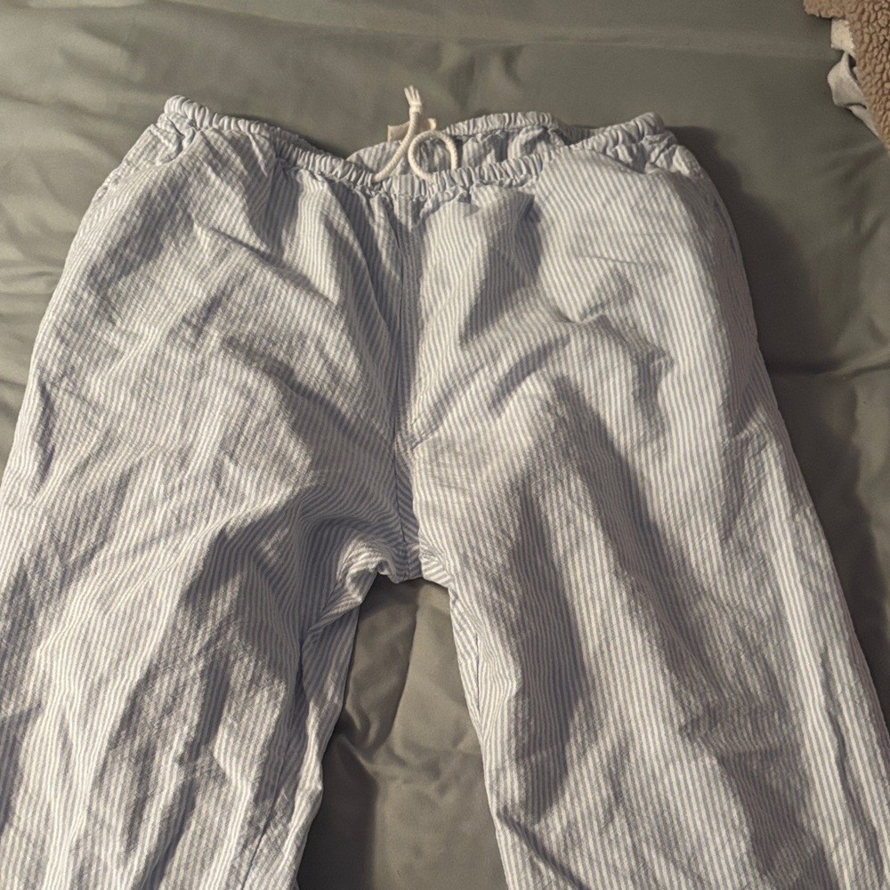 Brandy Melville Blue and White Striped Pants